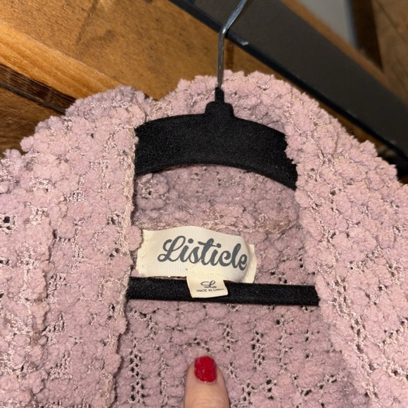 Euc worn once large flowy tunic he open sweater super soft - Picture 2 of 4